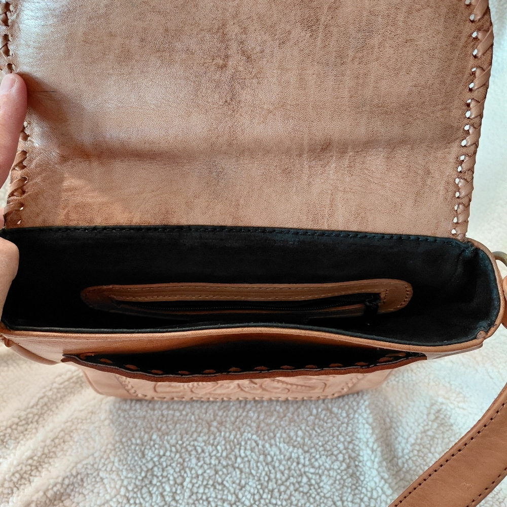 Alexis David Purse Elegant Tan Leather - Picture 4 of 8
